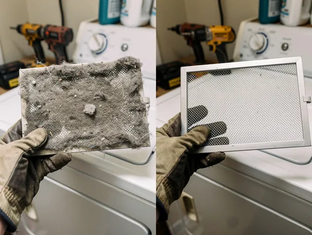 Professional lint trap cleaning by Charlotte Dryer Vent Cleaning in Charlotte