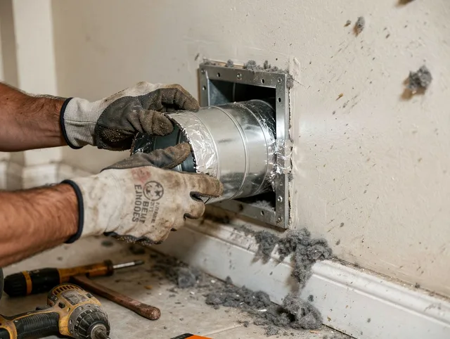 Professional dryer vent repair and installation by Charlotte Dryer Vent Cleaning in Charlotte